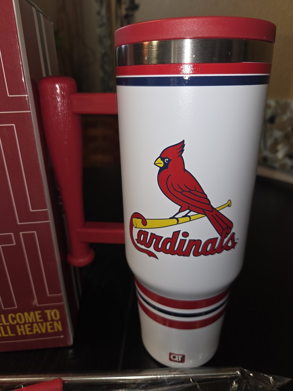 St. Louis Cardinals White & Red Travel Mug with Handle - Picture 2 of 8